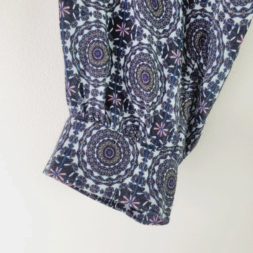 Pure Collection Circular Geometric Viscose Lagenlook Dress Sz 12 - Picture 6 of 10